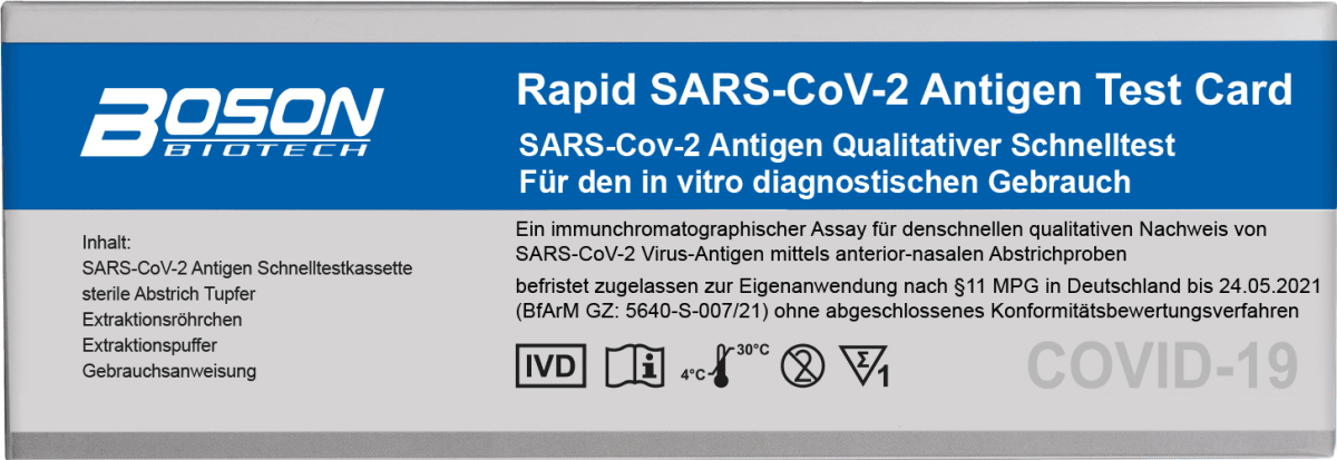 BOSON SARS-CoV-2 Antigen Test Laien Nasenabstrich